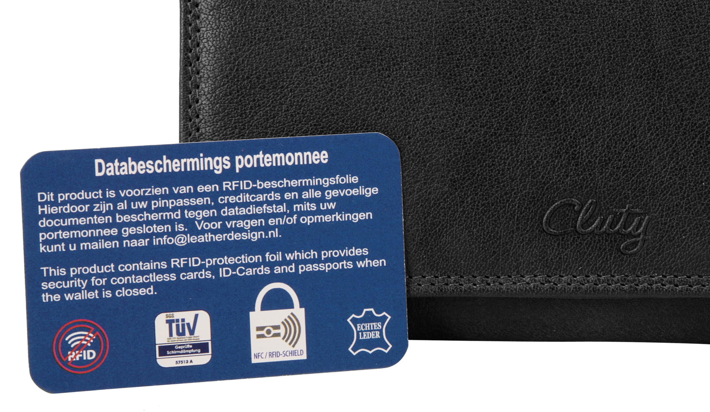 Cluty Geldbörse echt Leder