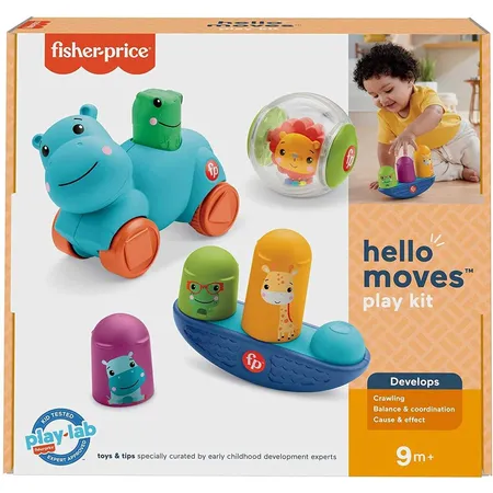Fisher-Price Bewegung Motorik-Spielzeug, Geschenkset ab 9 M.