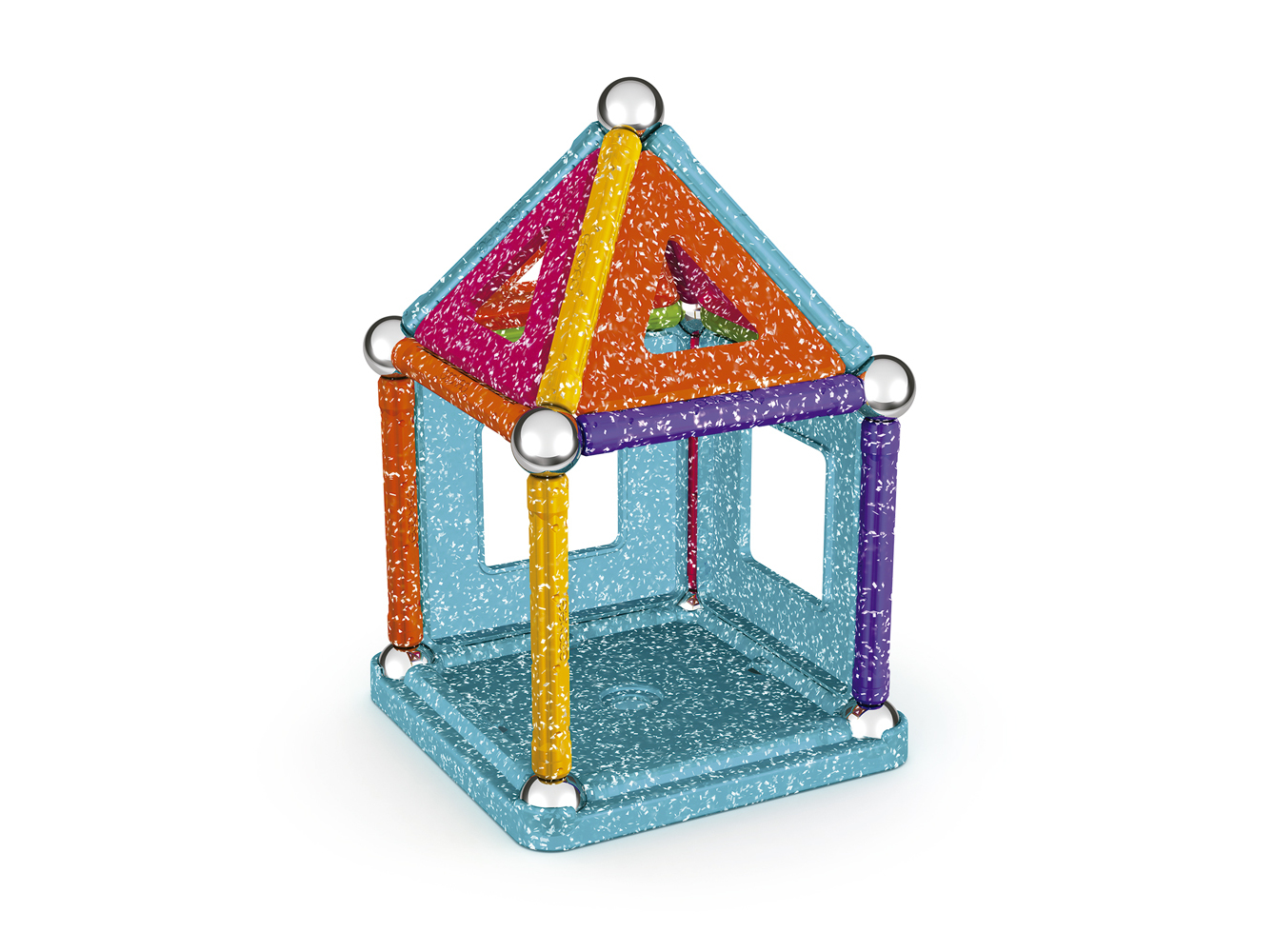 GLITTER RECYCLED GEOMAG 35 PÇS