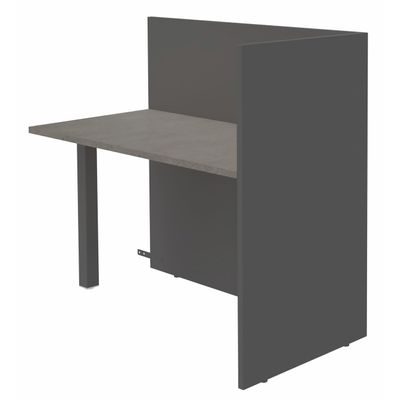 Banque d'accueil Retour direct haut OLA - L122,5 x H112 x P62,5 cm - structure carbone, plateau chêne gris