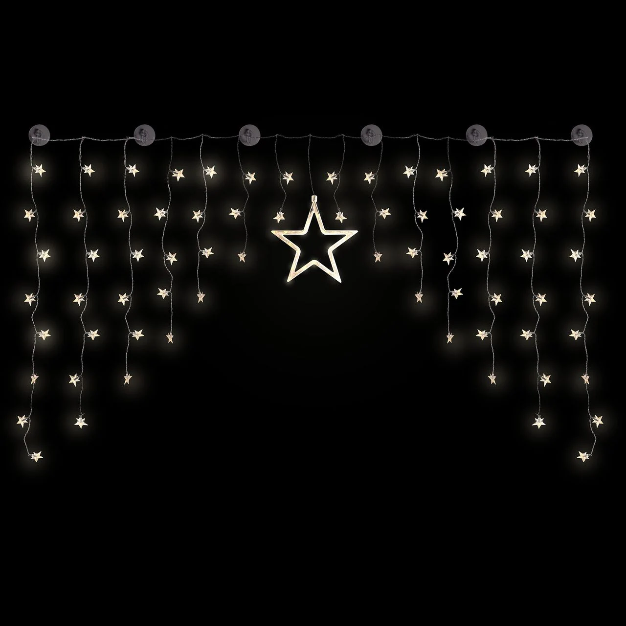 LEX LED-Lichtervorhang Stern90 LED warmweiß