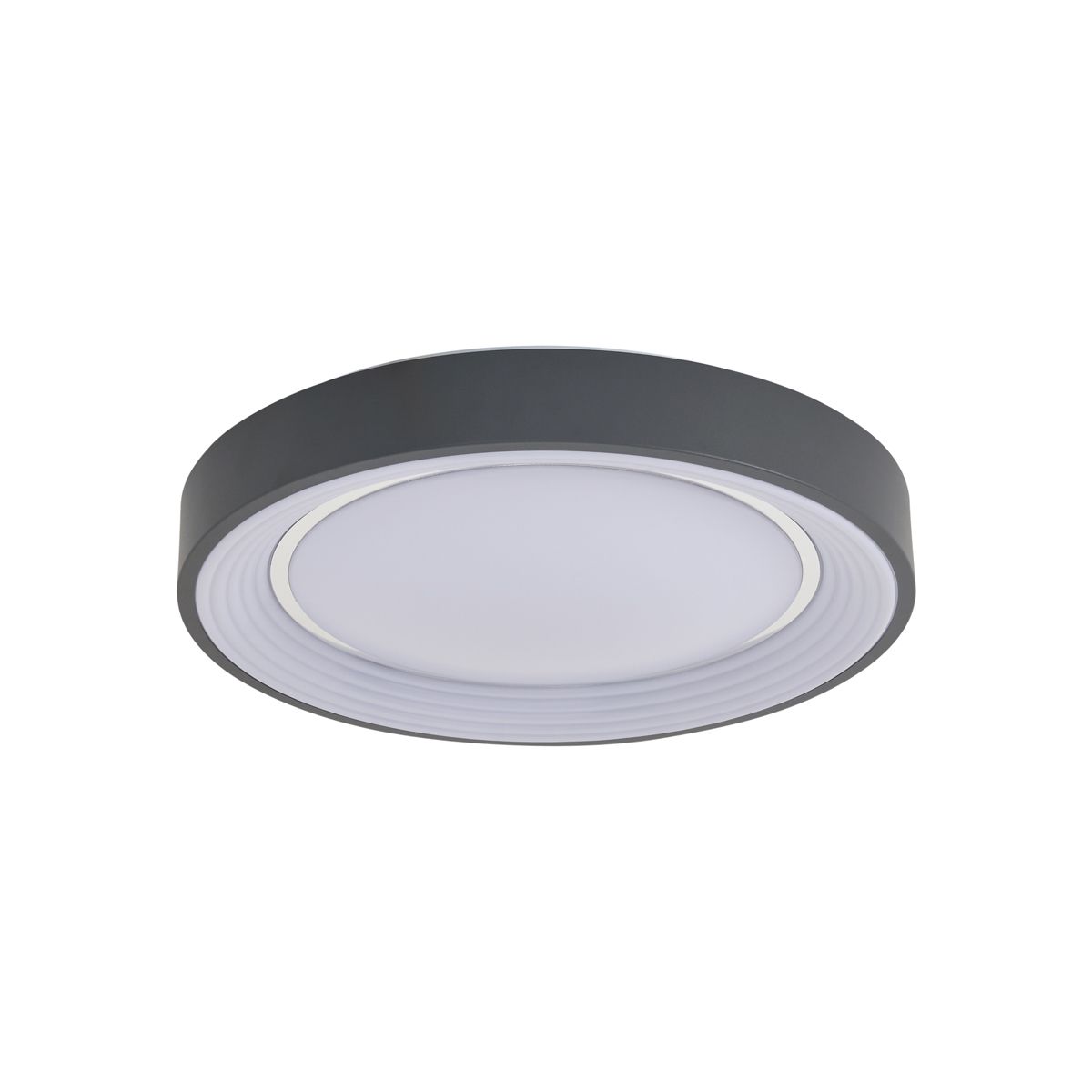Moderne plafondlamp grijs met wit 38cm incl. LED dimbaar RGB - Kanton