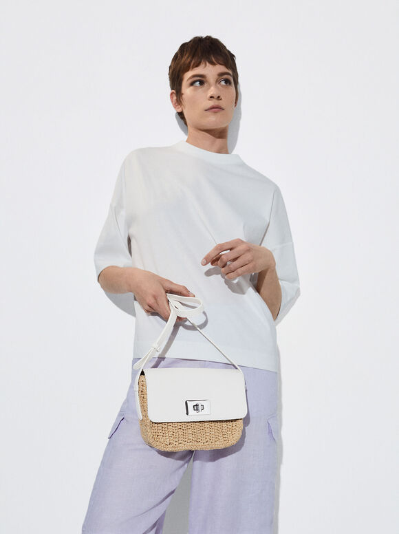 Bolso Badolera De Paja - Raw