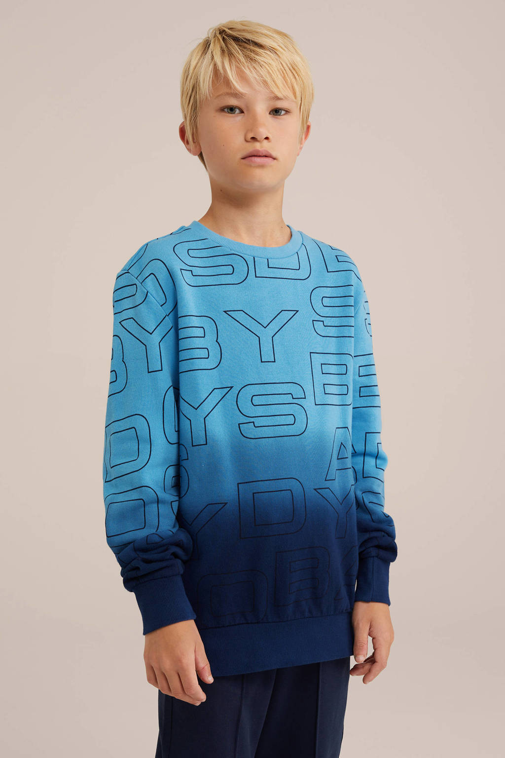 WE Fashion sweater donkerblauw