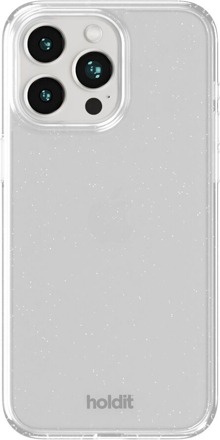 HoldIt Glitter Case iPhone 15 Pro Hvid