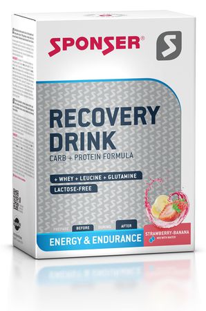 RECOVERY DRINK ErdbeerBanane Regenerationsgetränk, 6 Beutel à 60g  ERDBEER