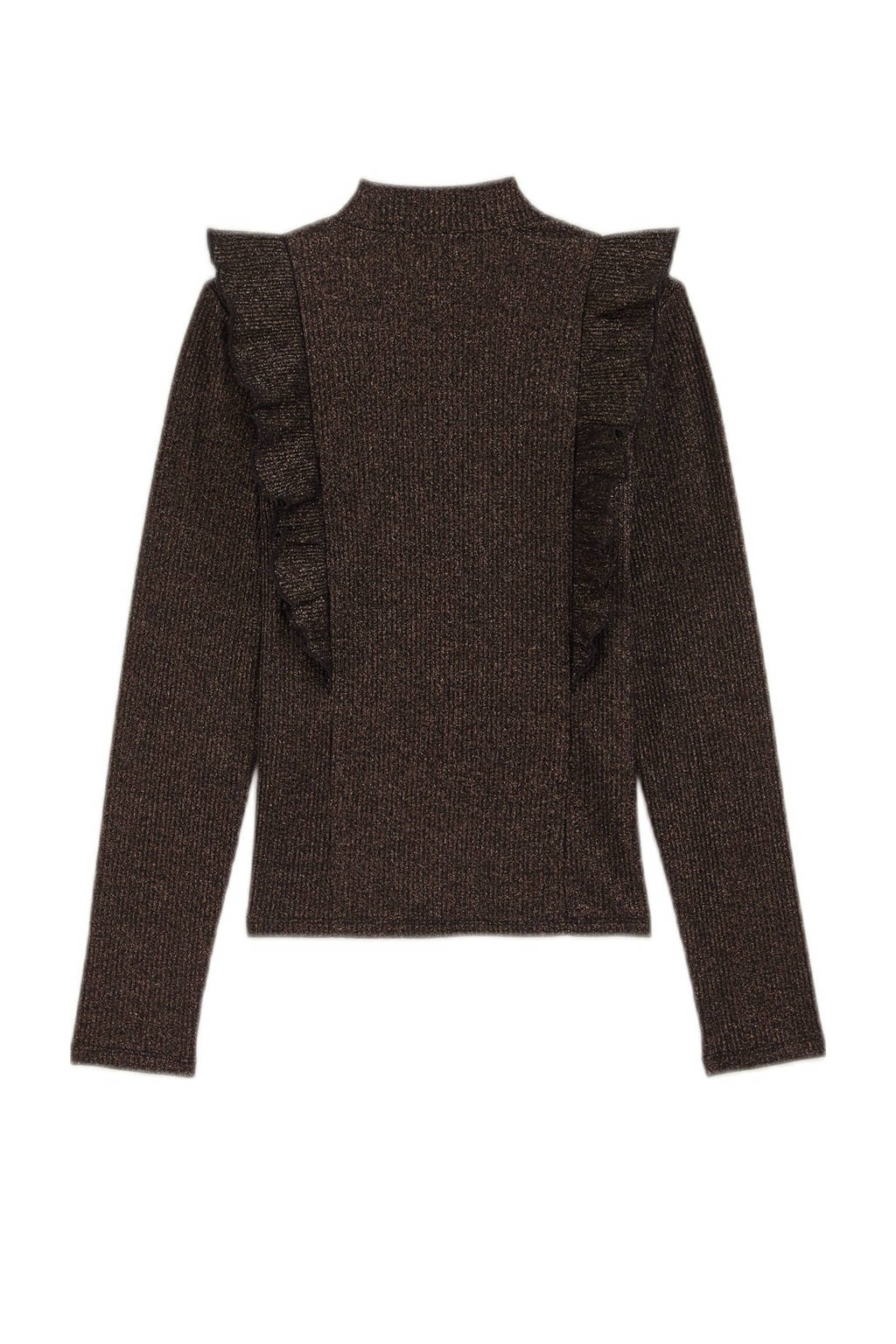 WE Fashion gebreide trui zwart glitter