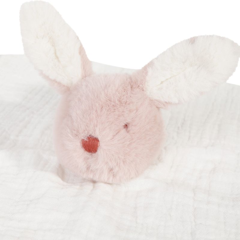 Doudou lapin en fausse fourrure et matière lange mixte Absorba Aucune nuance