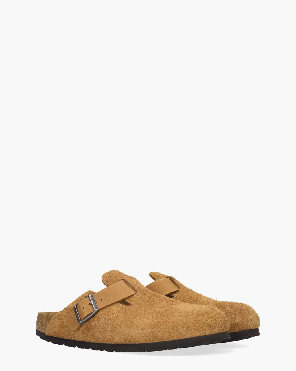 Birkenstock Boston Mixed Leather Cognac Herenslippers