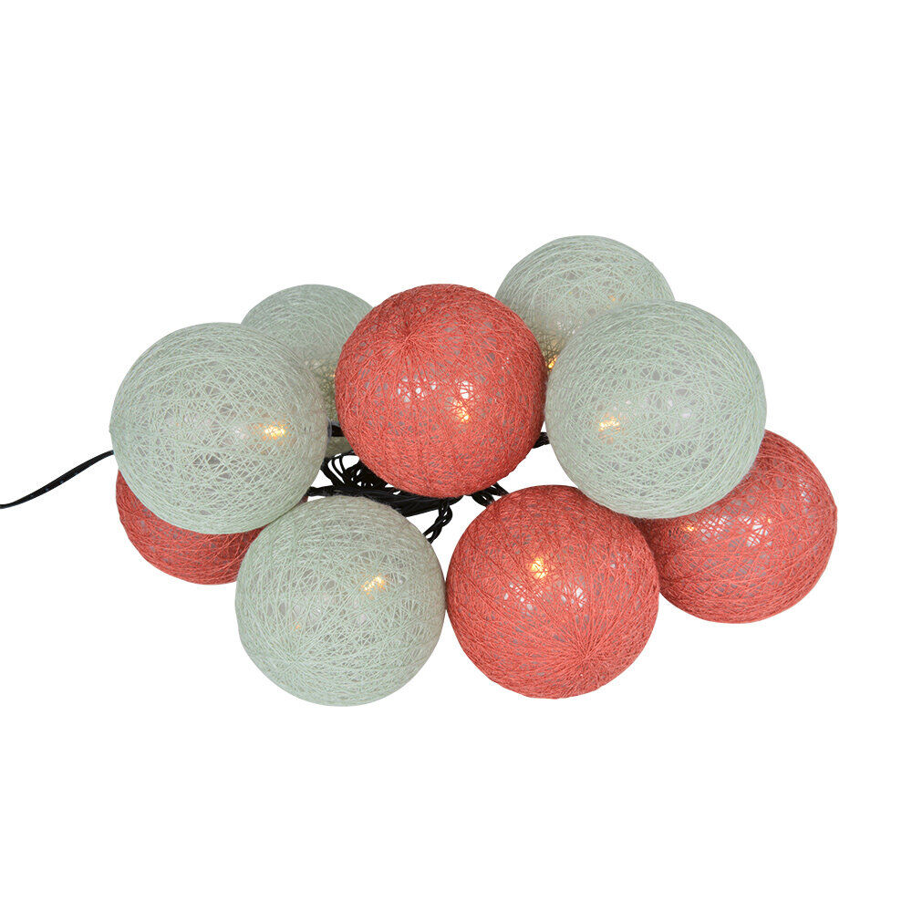 Guirlande boule solaire 10 LED blanc chaud 1,8 m