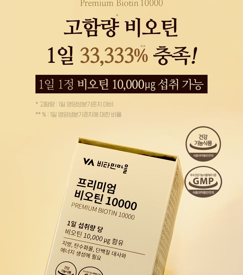 Vitaminedorp - Premium Biotine 10000