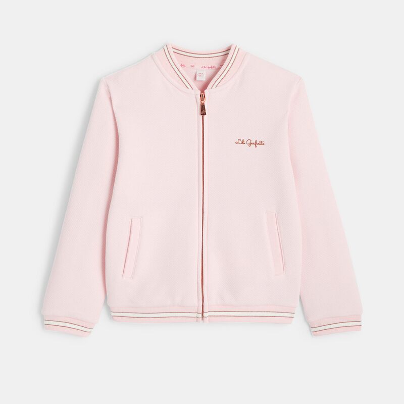 Sweat Teddy rose effet pointelle Lili Gaufrette
