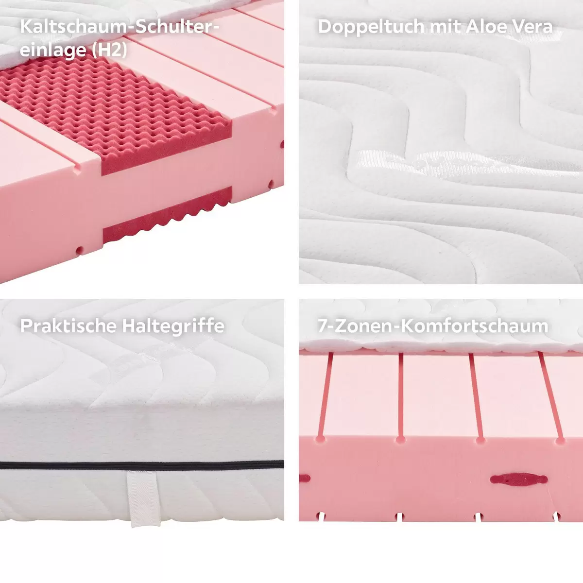 Matratze Comfort H2 140 x 200 weiss