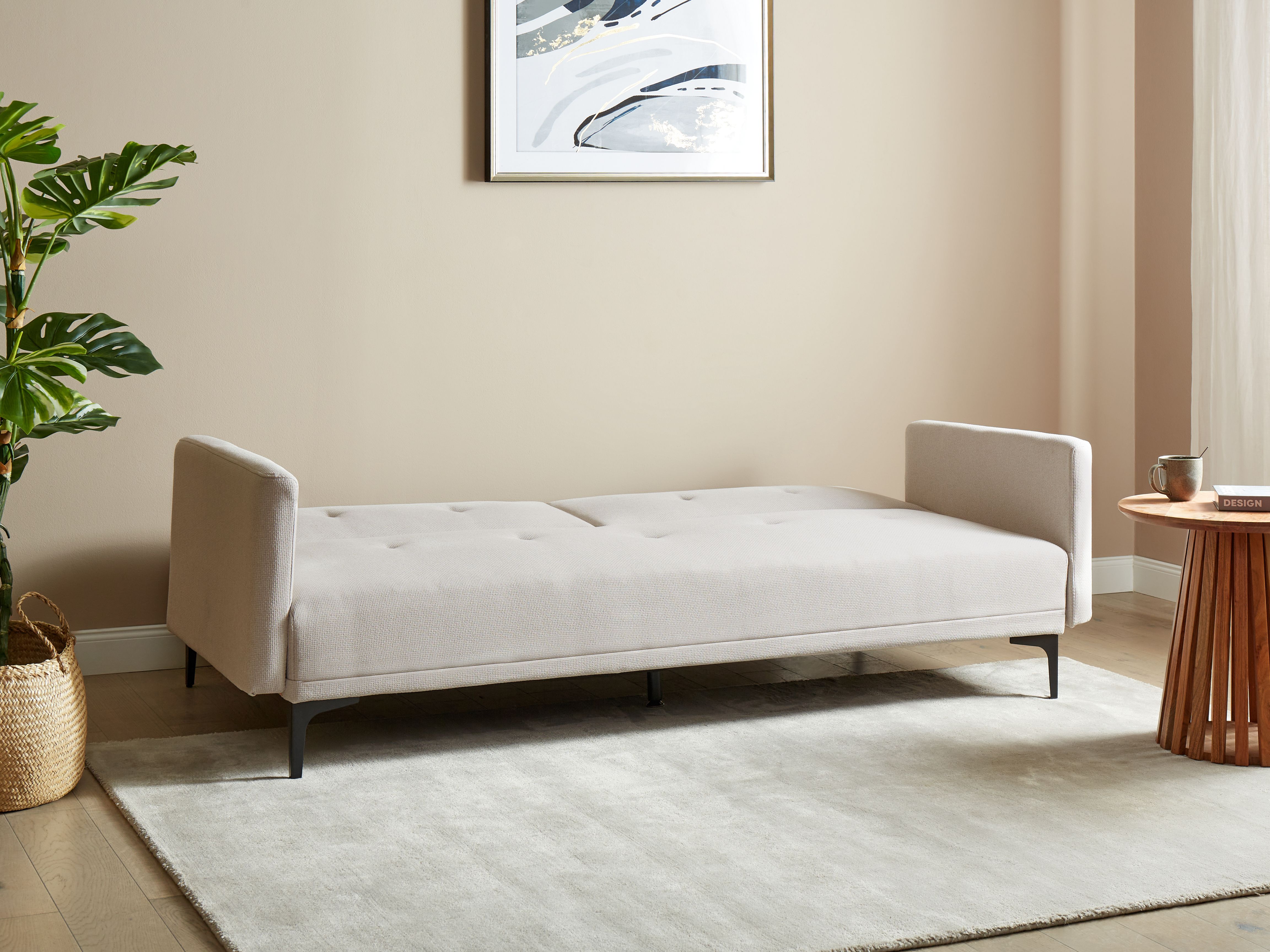 Slaapbank 3-zits LUCAN Stof Lichtbeige