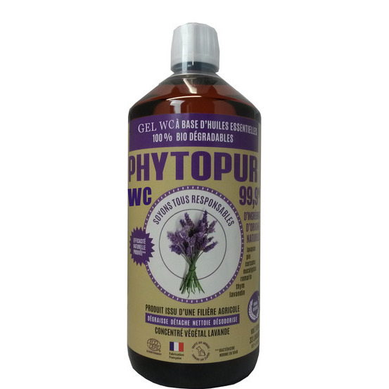 PHYTOPUR GEL WC LAVANDE - ECO-DETERGENT POUR LES WC - 99,9% NATUREL