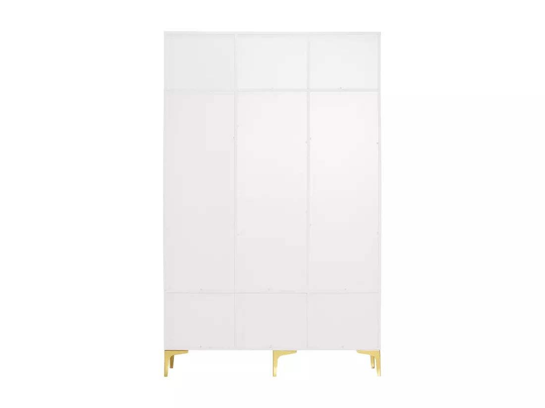 Vestiaire d'entrée moderne - avec porte-manteau et rangements à chaussures - Blanc
