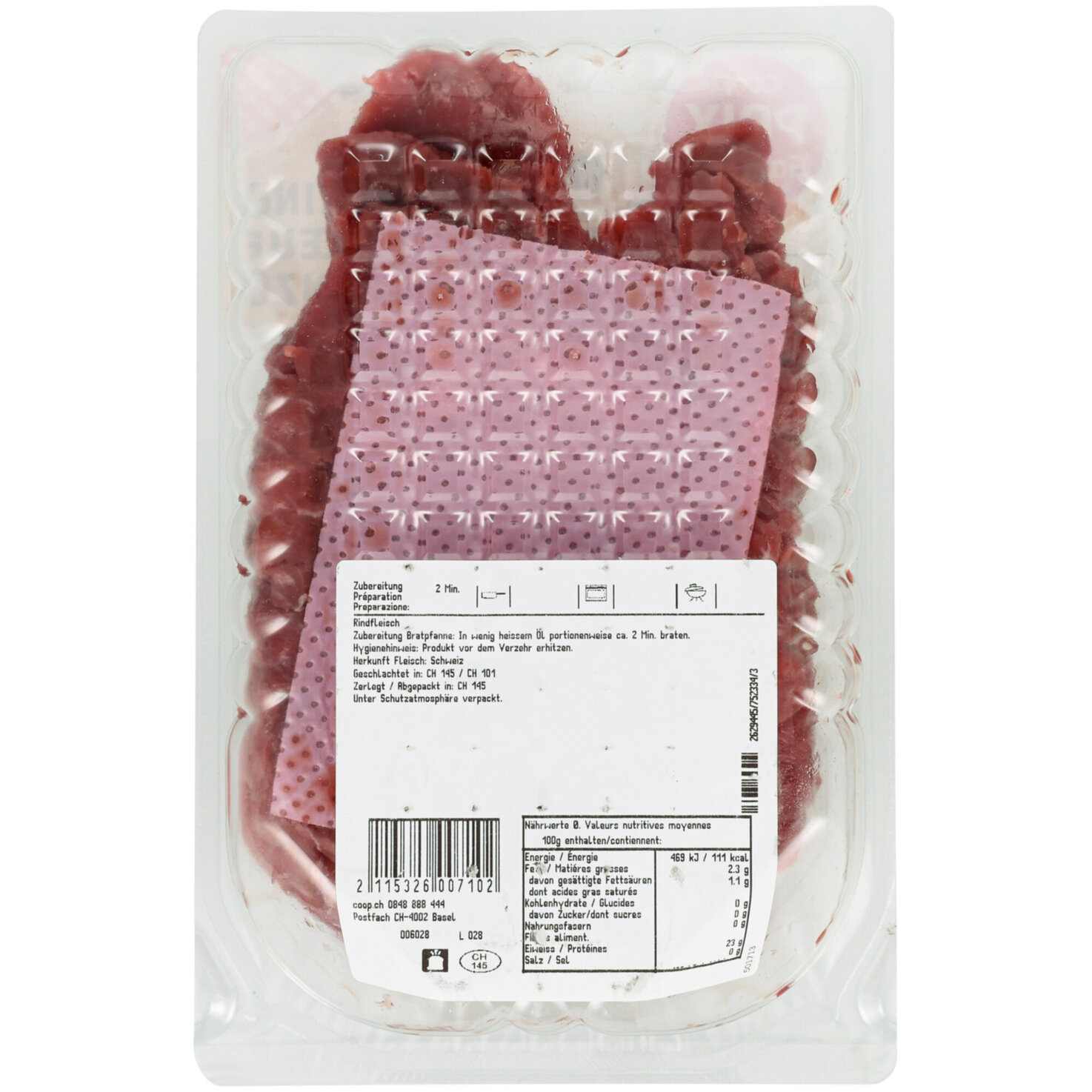 Prix Garantie Rindsgeschnetzelt ca. 300g