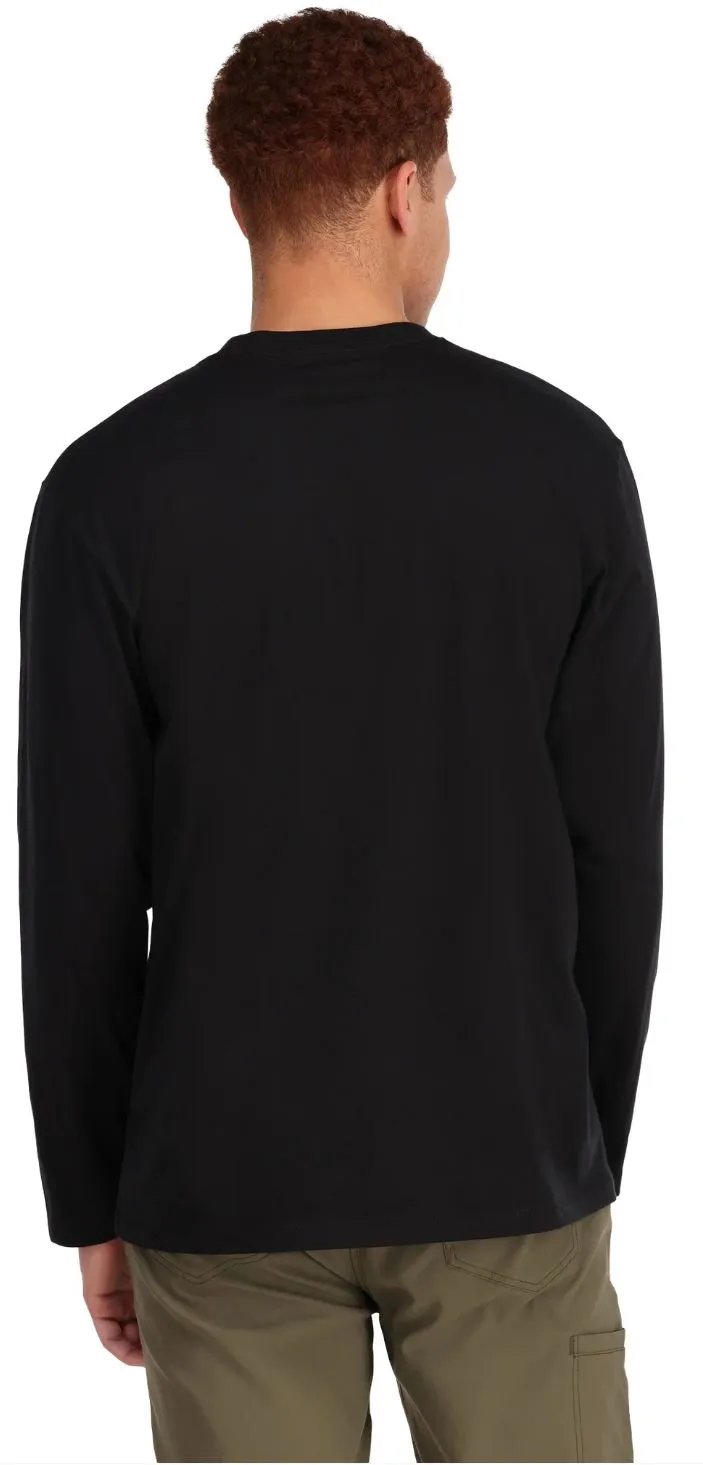 Simms Simms Logo Ls Shirt White