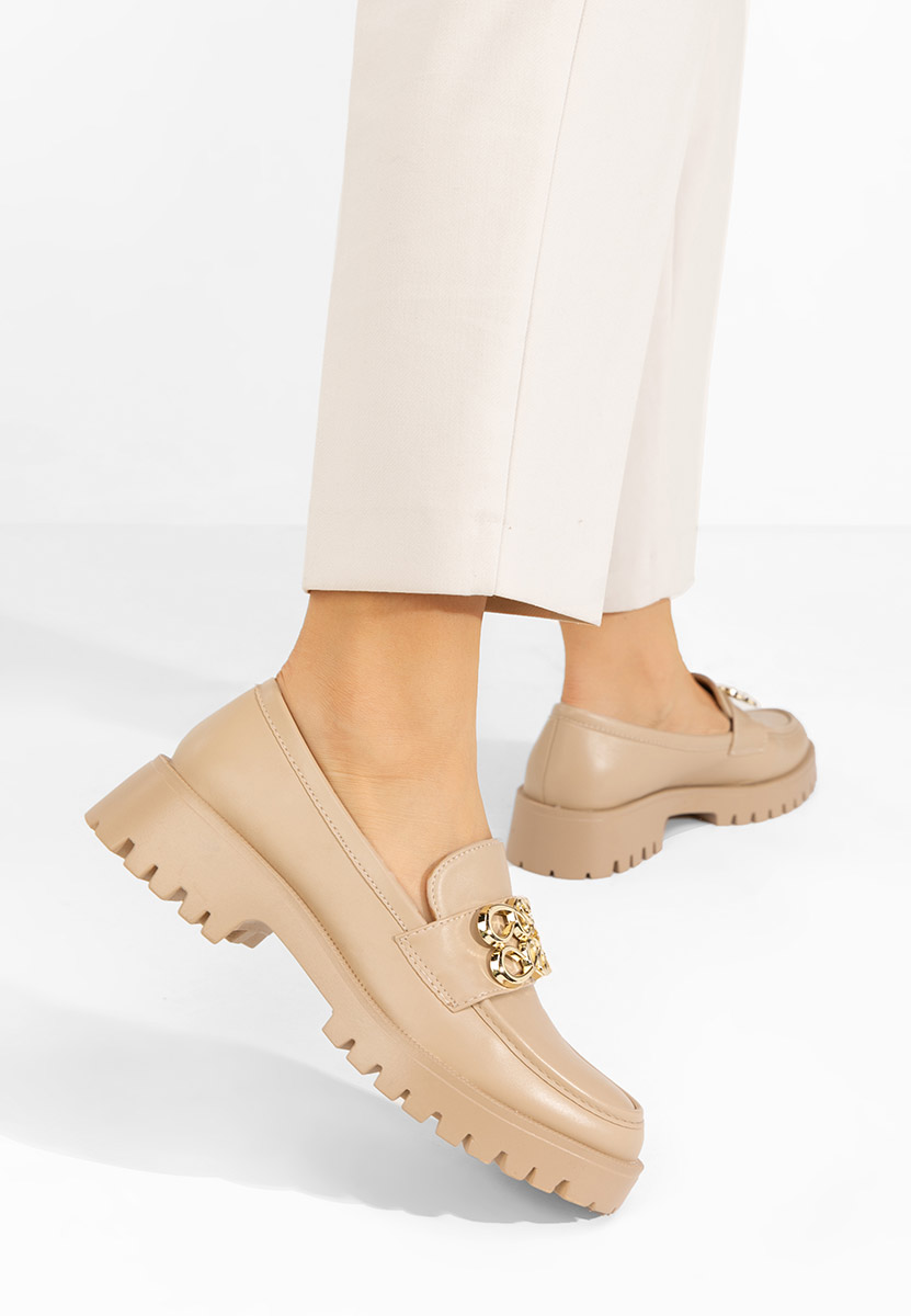 Mocassins élégants femme kaki Cheryl