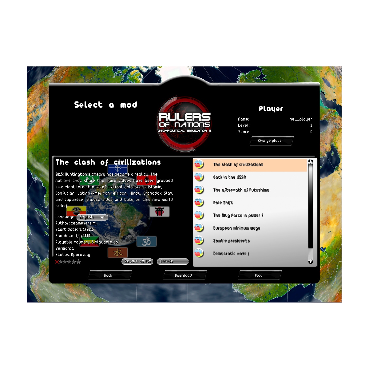 Modding Tool add-on for Rulers of Nations - PC Windows