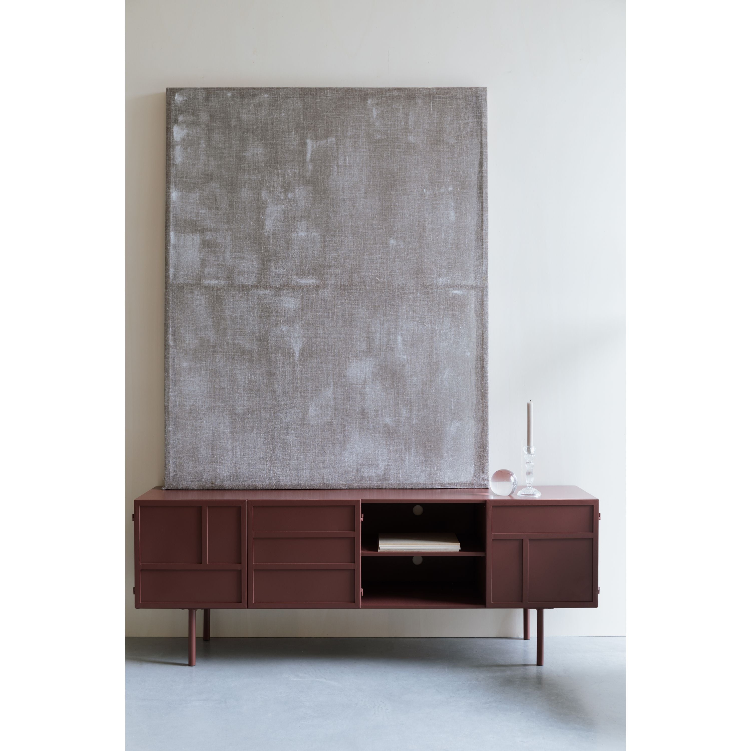Housecraft Living Davis Dressoir Metaal Bruin| Rood