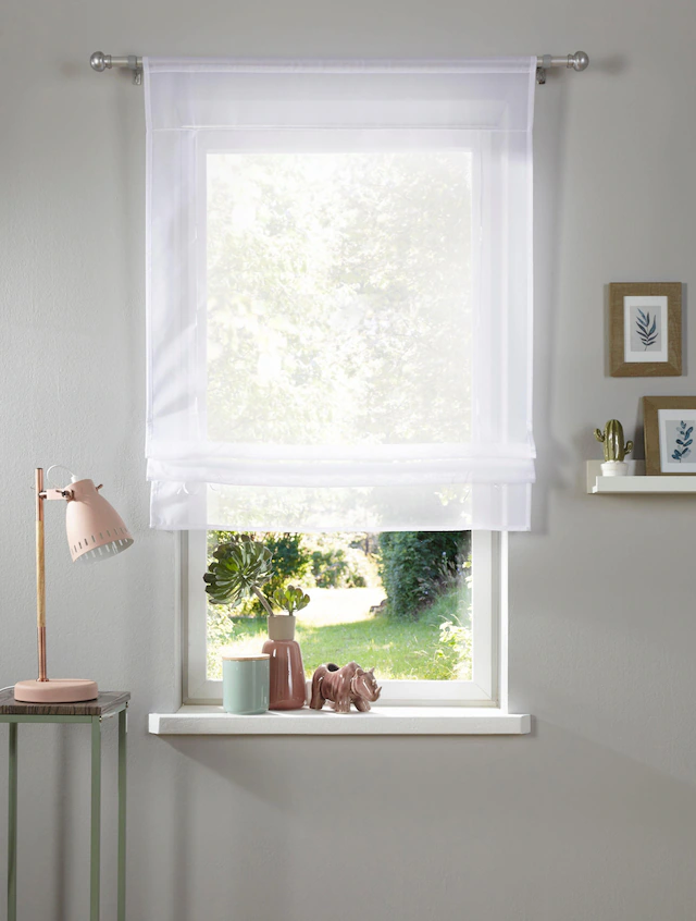 my home Bändchenrollo »Xana« mit Stangendurchzug Bändchenrollo, Raffung mittels Bindebändern