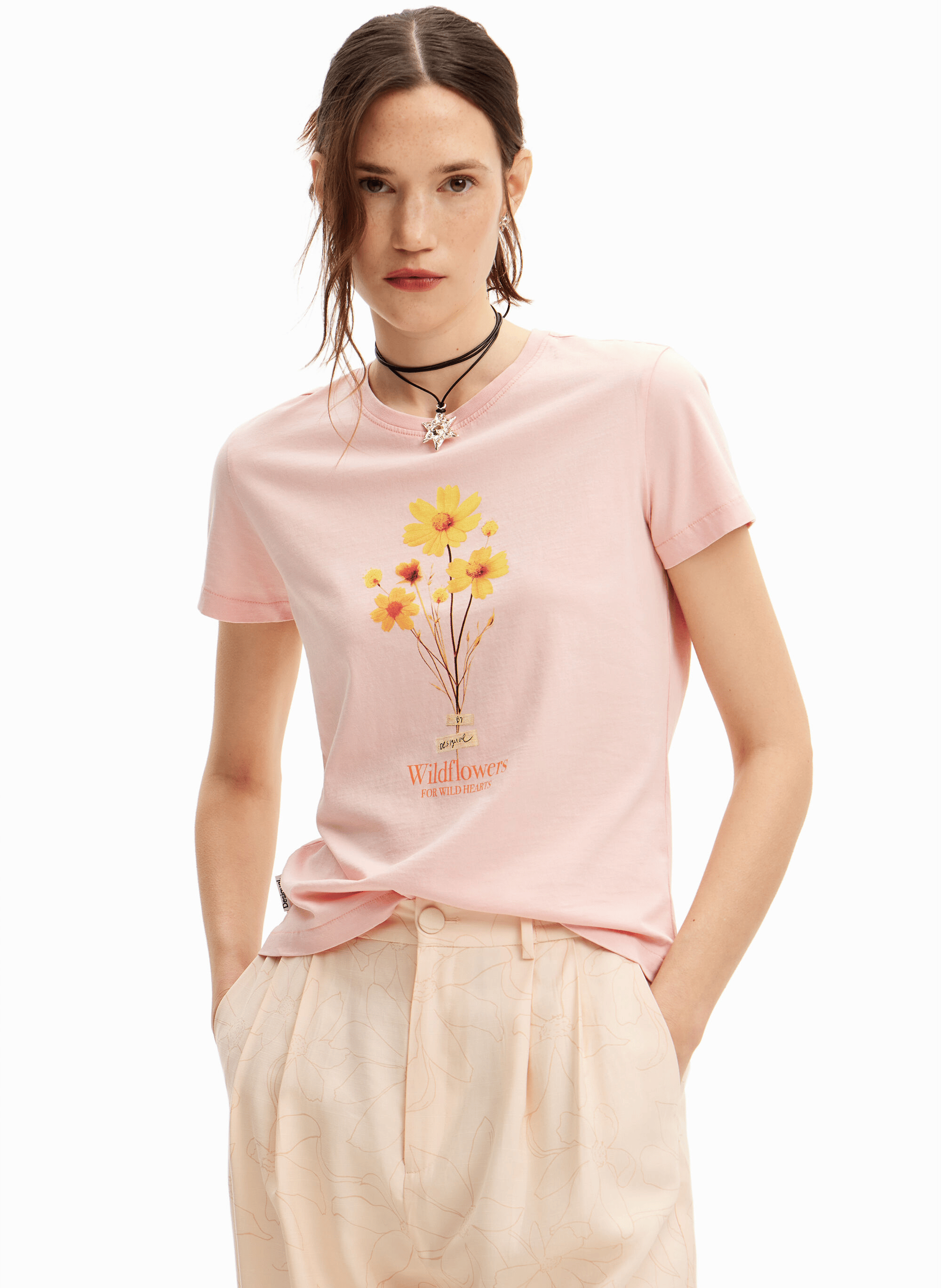 Tee-shirt imprimé en coton| Rouge