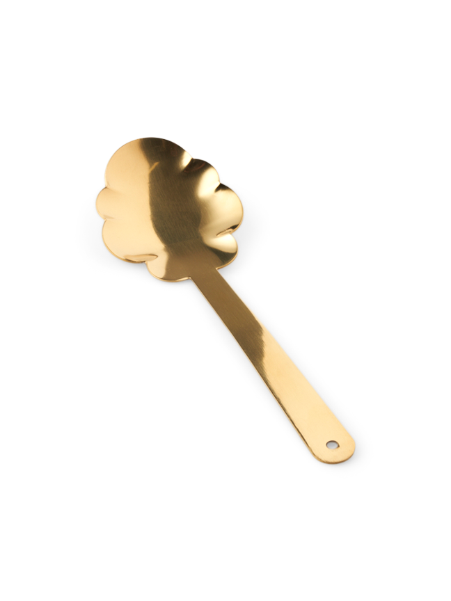 Serveringsske | Rustfrit stål. 23,2 cm. | Brass