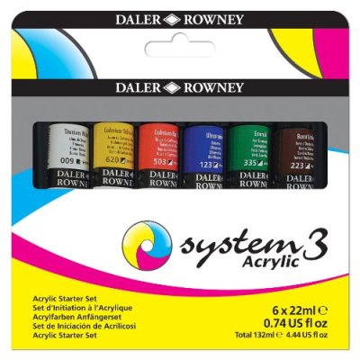 Daler Rowney System3 Acrylic Paint Starter Set: 6x22ml