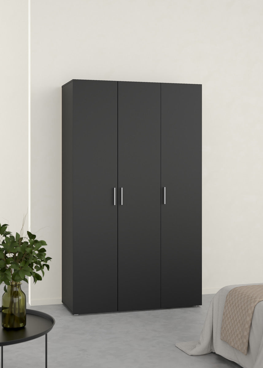Giga Living - Kledingkast Mat Zwart - 118x52x201cm - Pepe