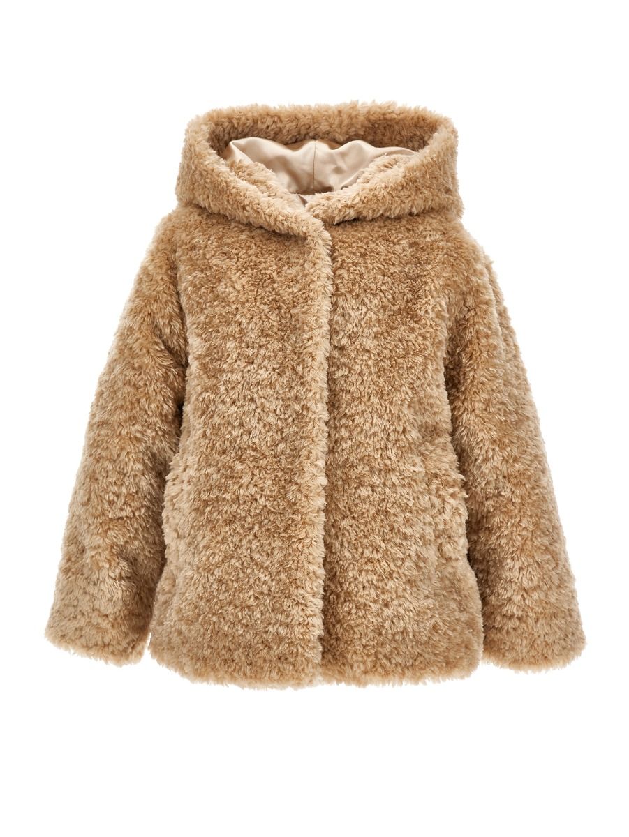 Monnalisa Plush Jacket With Hood