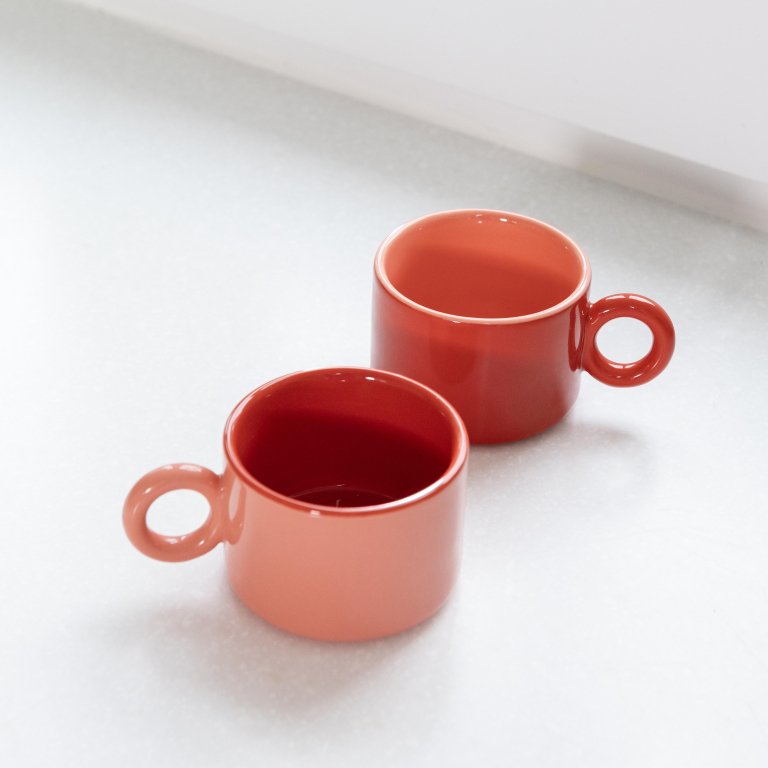 &klevering Chiquito koffie mok set van 2 blauw