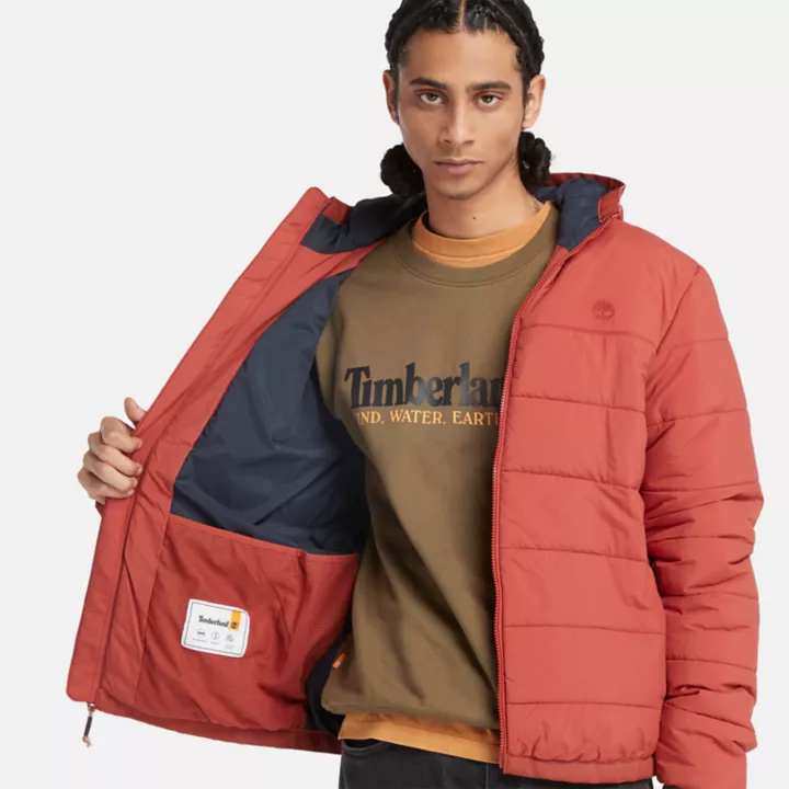 Doudoune à capuche Garfield Thermarange pour homme en rouge