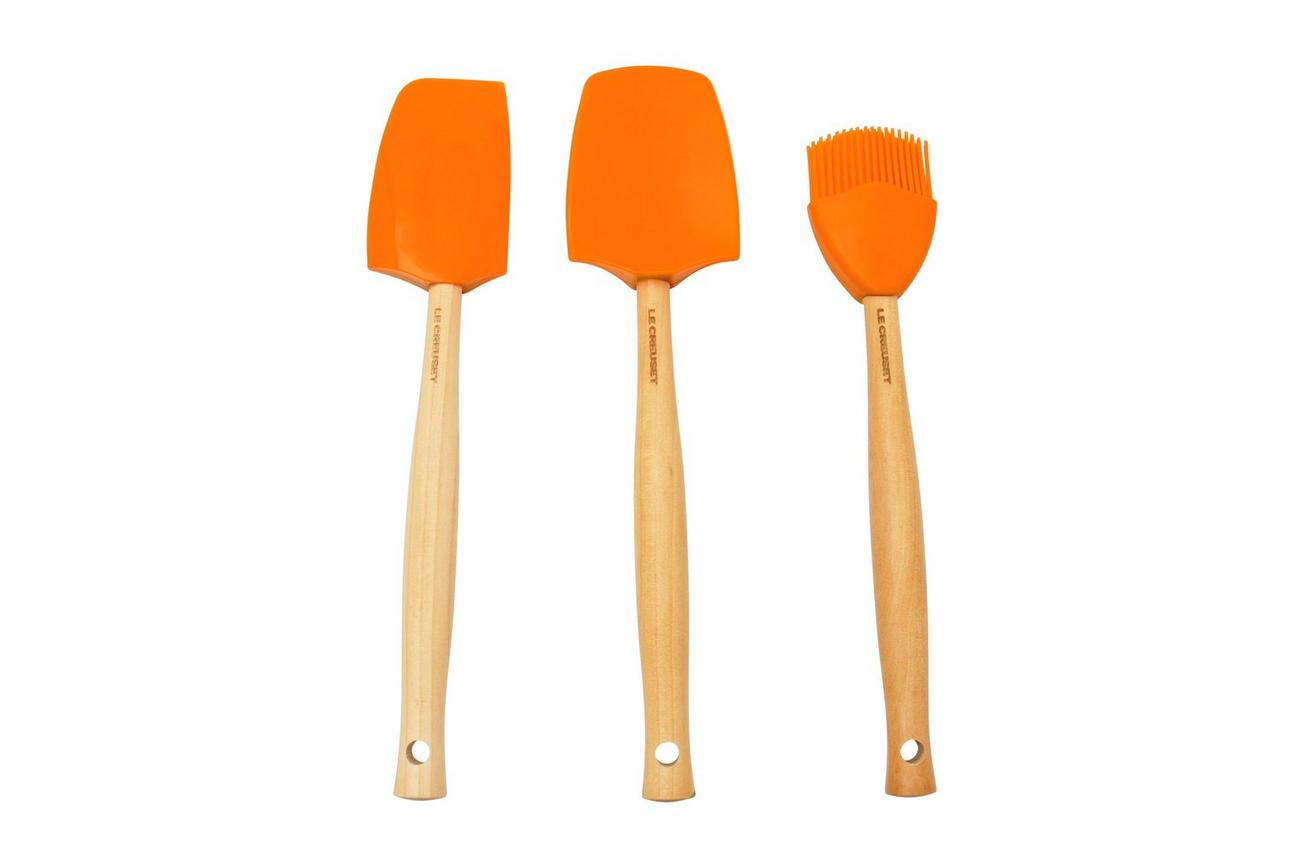 Le Creuset Premium siliconen spatelset 3-delig, oranje rood