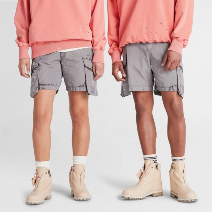 Shorts cargo Timberland x A-COLD-WALL* Future73 unissex em cinza escuro