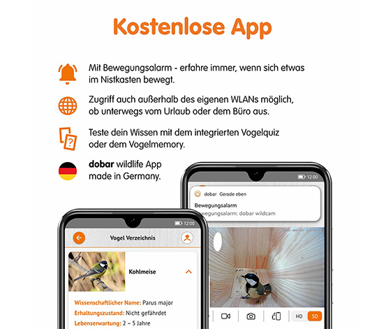 Vogel-Futterhaus »EAZY« mit Solarpanel und Wi-Fi-Kamera