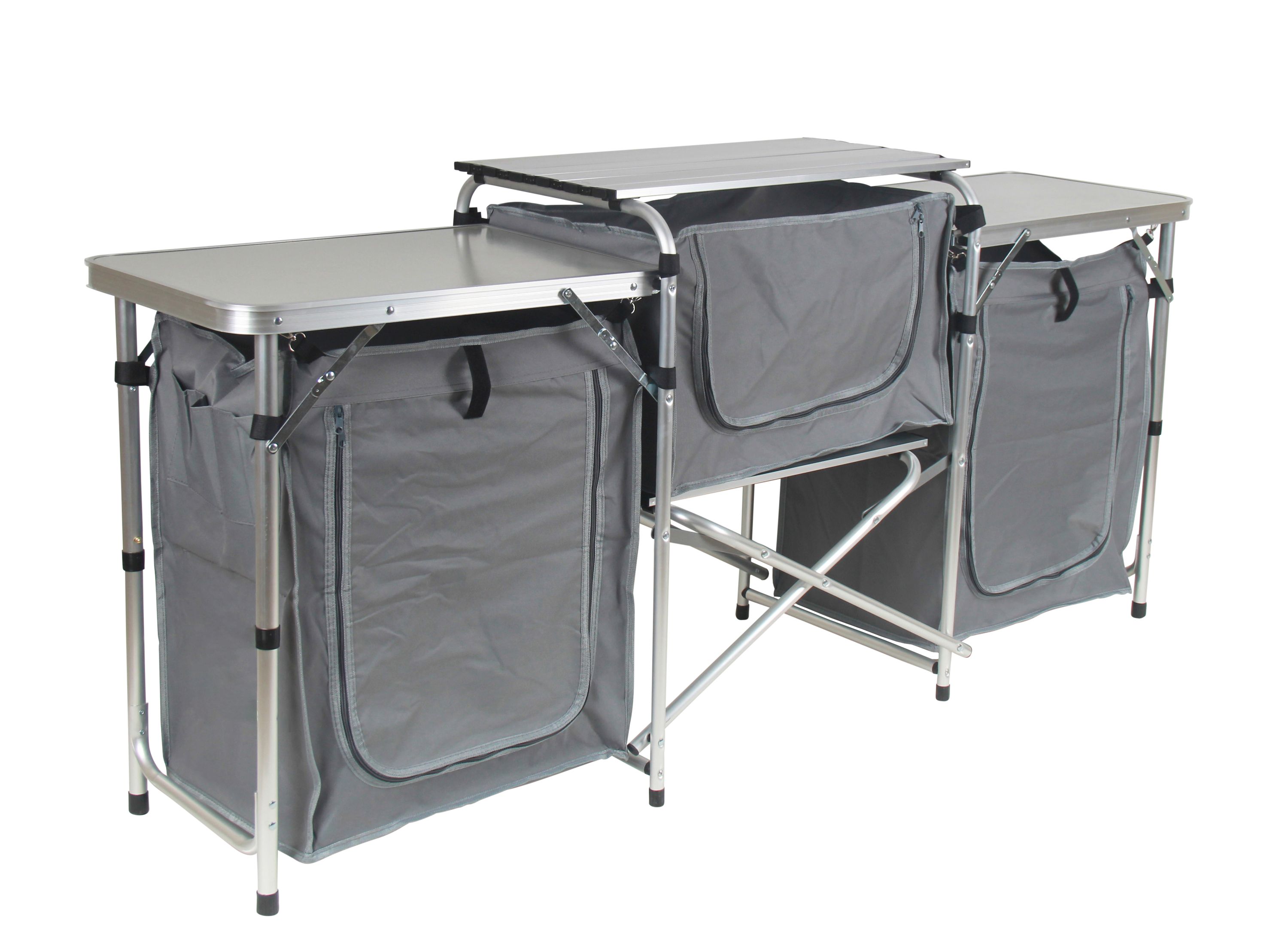 Campingküche grau 165 x 52 x 80 cm