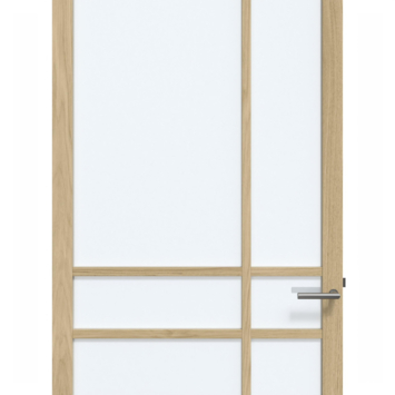 Arne & Bodil binnendeur ABE105 satijnglas - licht eiken houtlook afwerking