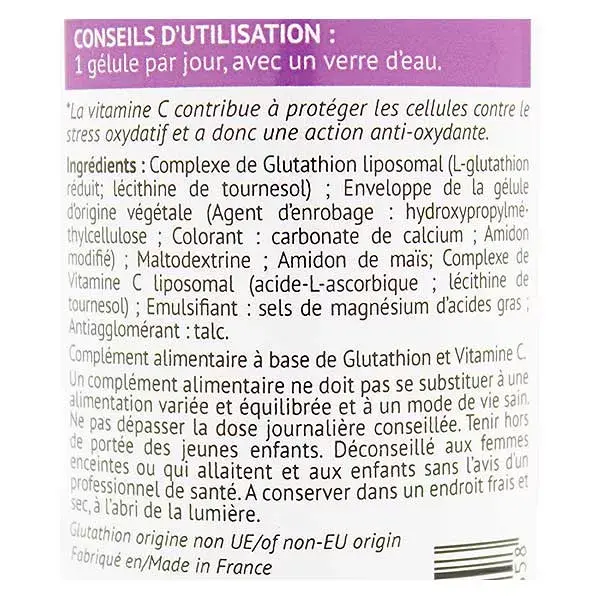 Biocyte Liposomal Glutathione Energia Sistema Imunológico Antioxidante 30 cápsulas