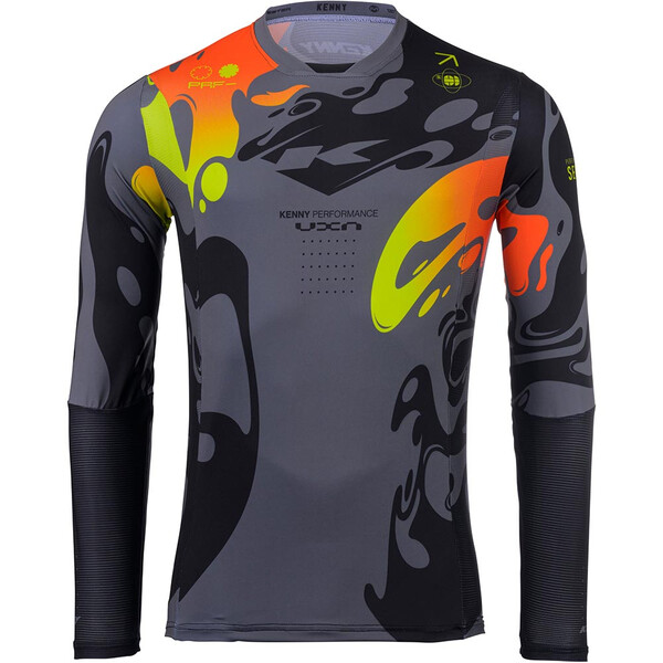 Kenny - Maillot Performance Steel Gris / Noir / Jaune fluo / Orange