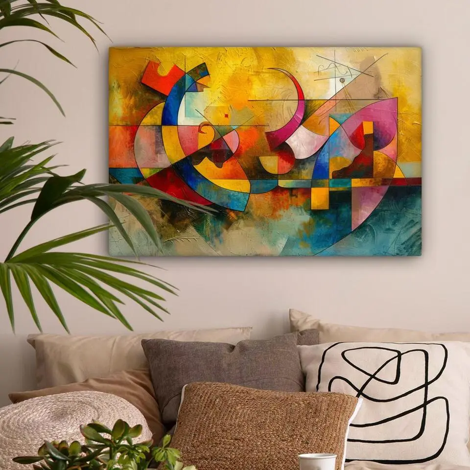 MuchoWow Canvas Schilderij 90x60cm Kunst Abstract Modern