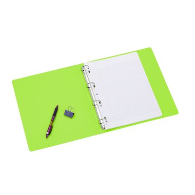Viquel Happy Fluo - Classeur 4 anneaux - Dos 35 mm - A4 - pour 250 feuilles - disponible dans différentes couleurs