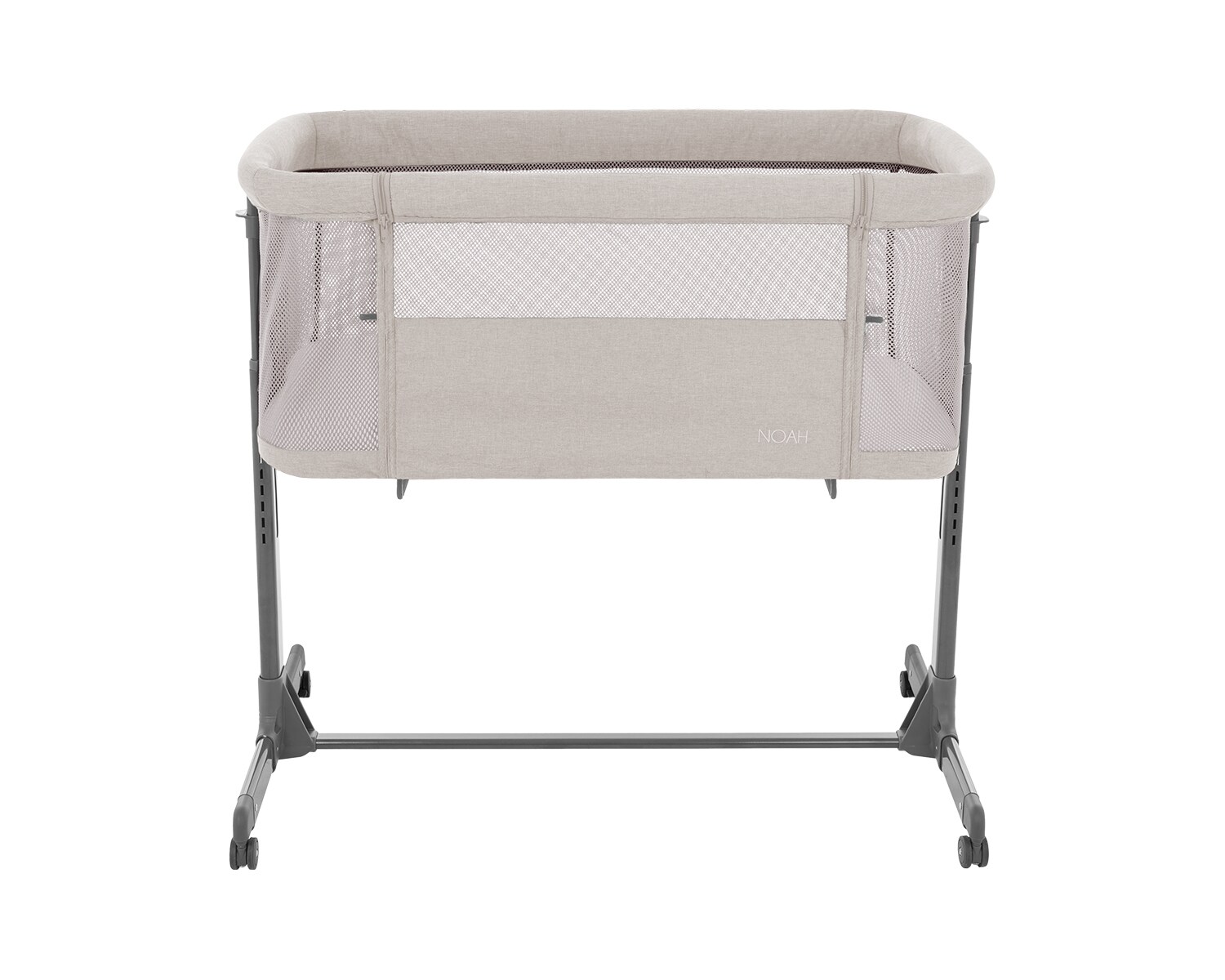 Kikkaboo Beistellbett Noah verstellbar Räder Anti Reflux eine Seite zum Öffnen beige