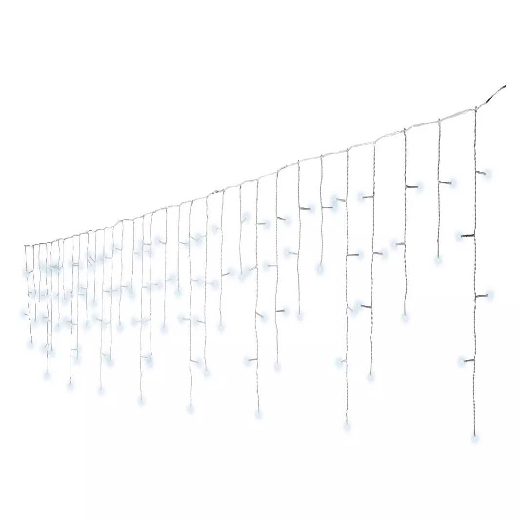Stalactite lumineuse 20 m 490 LED câble blanc Stars Blanc froid