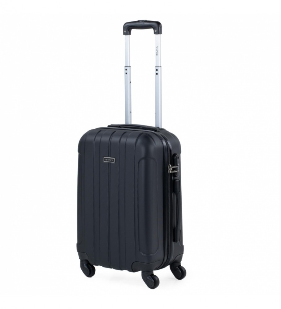 Mala de cabine rígida ITACA com 4 rodas 771150 Preta - 55x37x20cm -