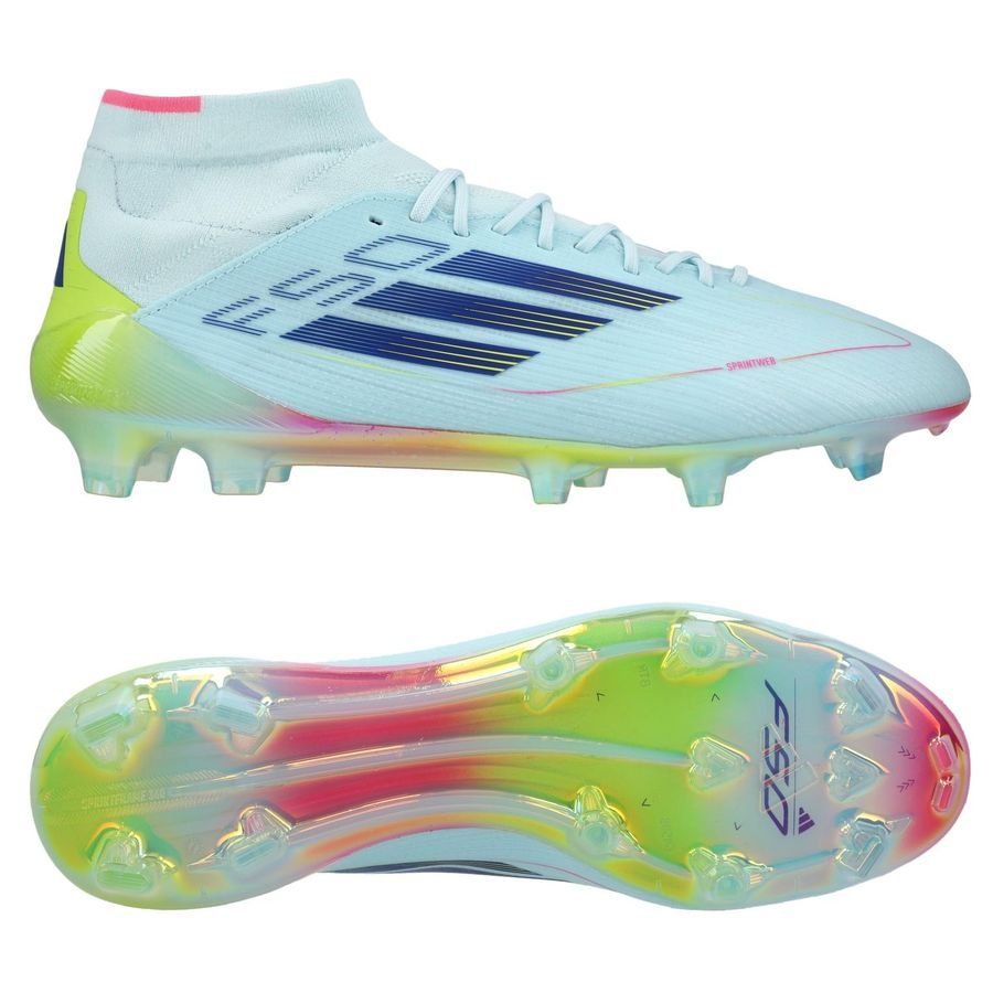 adidas F50 Elite Mid FG Stellar Icon - Almost Blue/Bleu/Jaune Femme