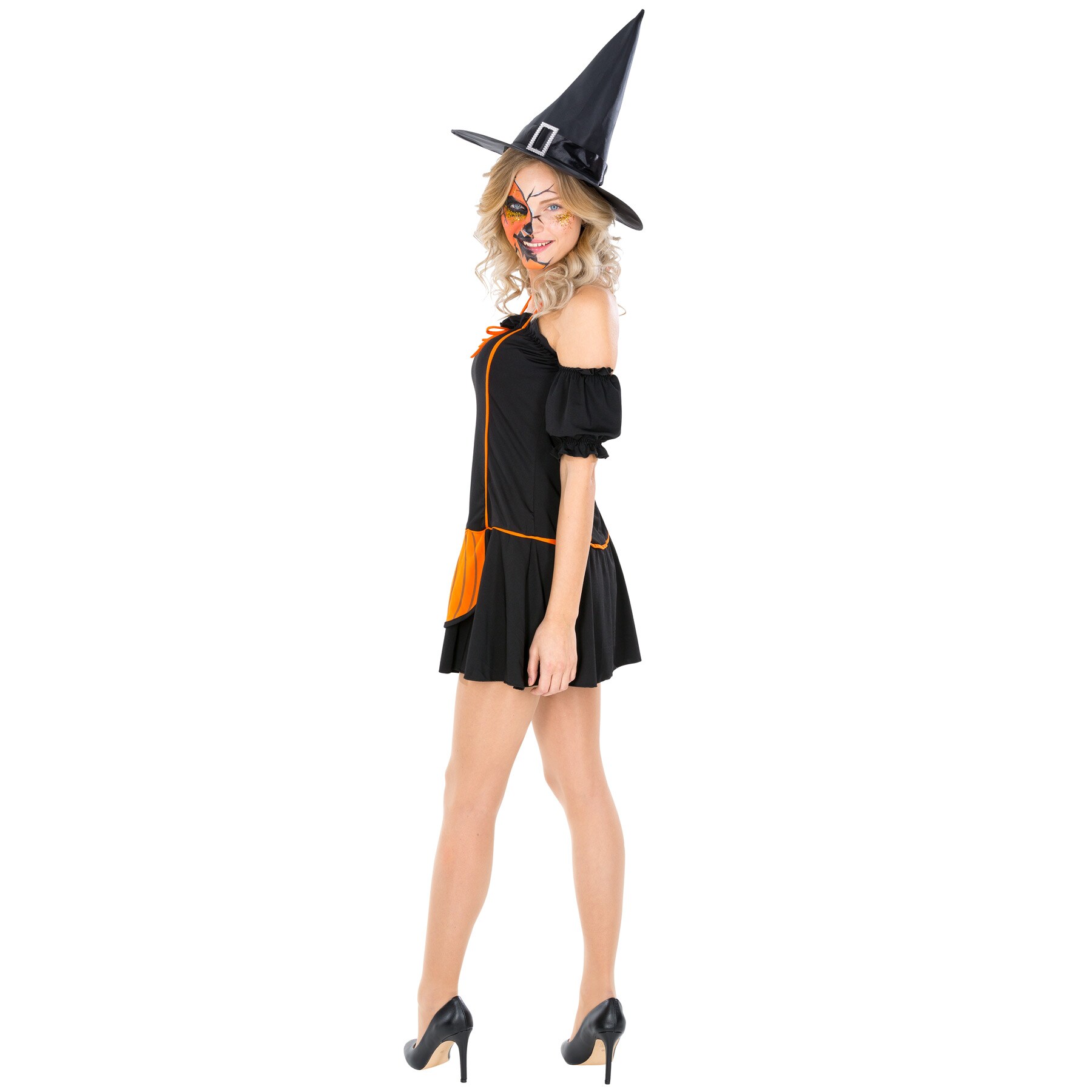 tectake® Frauenkostüm Pumpkin Witch