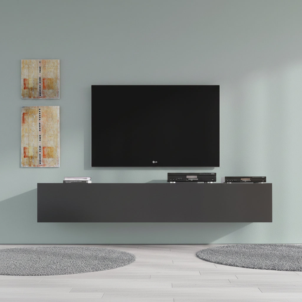 Dario - TV-Meubel - Mat zwart - 180 cm