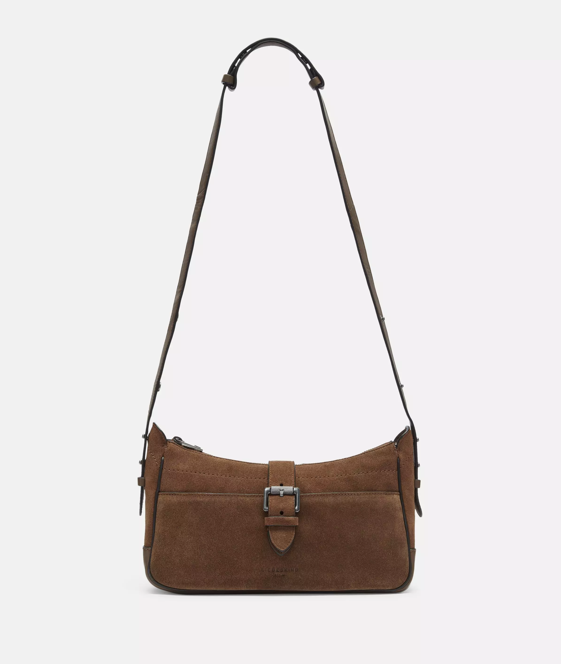 Ren Baguette S Handy suede shoulder bag