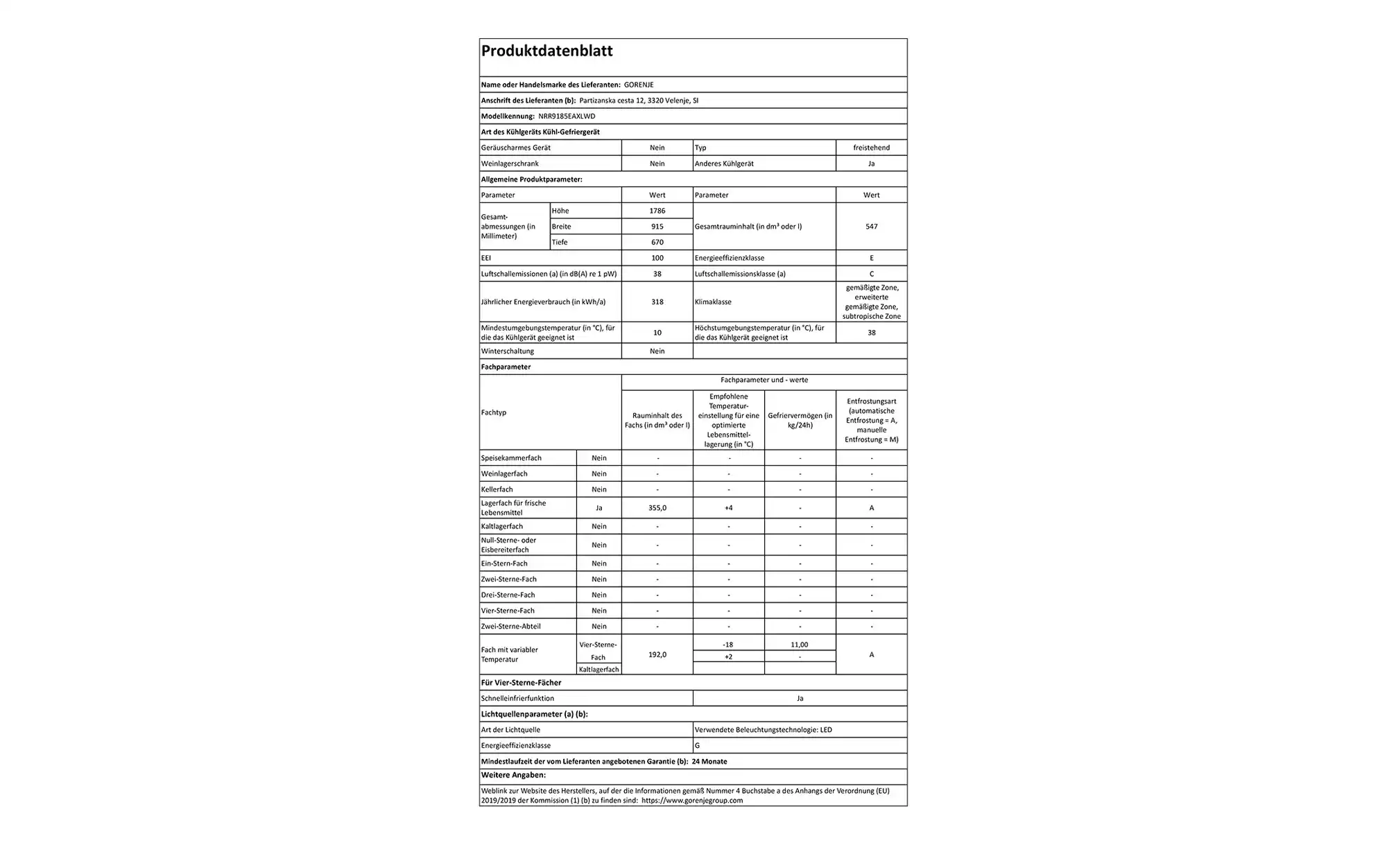 gorenje Side by Side NRR9185EAXLWD